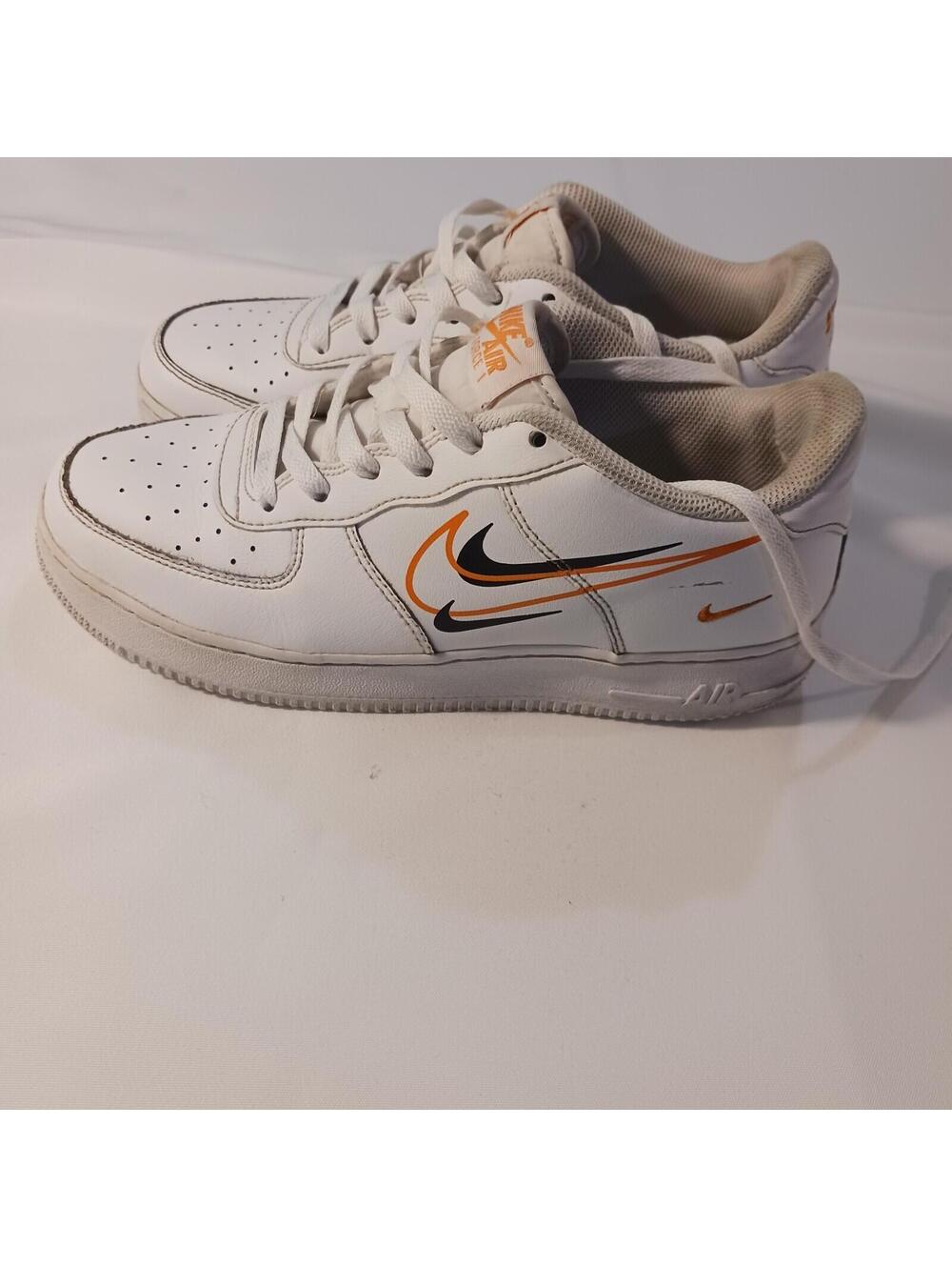 Nike Air Force 1 Multi Swoosh GS Trainers Boys/Girls Shoes DV7141 100 White 7Y